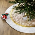 thumbnail image 1 of Northlight 48" White and Gold Snowflake Christmas Tree Skirt, 1 of 5