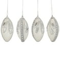 thumbnail image 1 of Northlight 4ct Beaded Swirl Patterns Shatterproof Finial Christmas Ornament Set 4.5" - White/Silver, 1 of 4