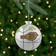 thumbnail image 1 of Northlight Glitter Bird Christmas Glass Ball Ornaments - 4" (100mm) - White and Gold - Set of 4, 1 of 9