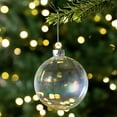 thumbnail image 1 of Northlight Christmas Glass Ball Ornaments - 4" (100mm) - Clear Iridescent - 4ct, 1 of 8