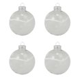 thumbnail image 1 of Northlight 4ct Clear and Frosted Glitter Snowflake Glass Ball Christmas Ornaments 2.5" (65mm), 1 of 1