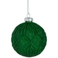 thumbnail image 1 of Northlight Glitter Lined Diamonds Glass Christmas Ball Ornament - 3" (80mm) - Green - 4ct, 1 of 6