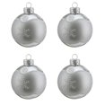 thumbnail image 1 of Northlight 4ct Matte Glitter Snowflake Glass Ball Christmas Ornament Set 2.5" - White, 1 of 1