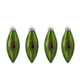 thumbnail image 1 of Northlight 4ct Peacock Design Glass Finial Christmas Ornament Set 5" - Green/Red, 1 of 1