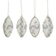 thumbnail image 1 of Northlight 4ct Rhinestone Shatterproof Christmas Teardrop Ornament Set 4.5" - White/Silver, 1 of 4