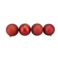 thumbnail image 1 of Northlight 4ct Shatterproof 4-Finish Christmas Ball Ornament Set 6" - Red, 1 of 4