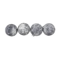 thumbnail image 1 of Northlight Leaf Etched Glass Christmas Ball Ornaments - 4" (100mm) - Gray - 4ct, 1 of 4