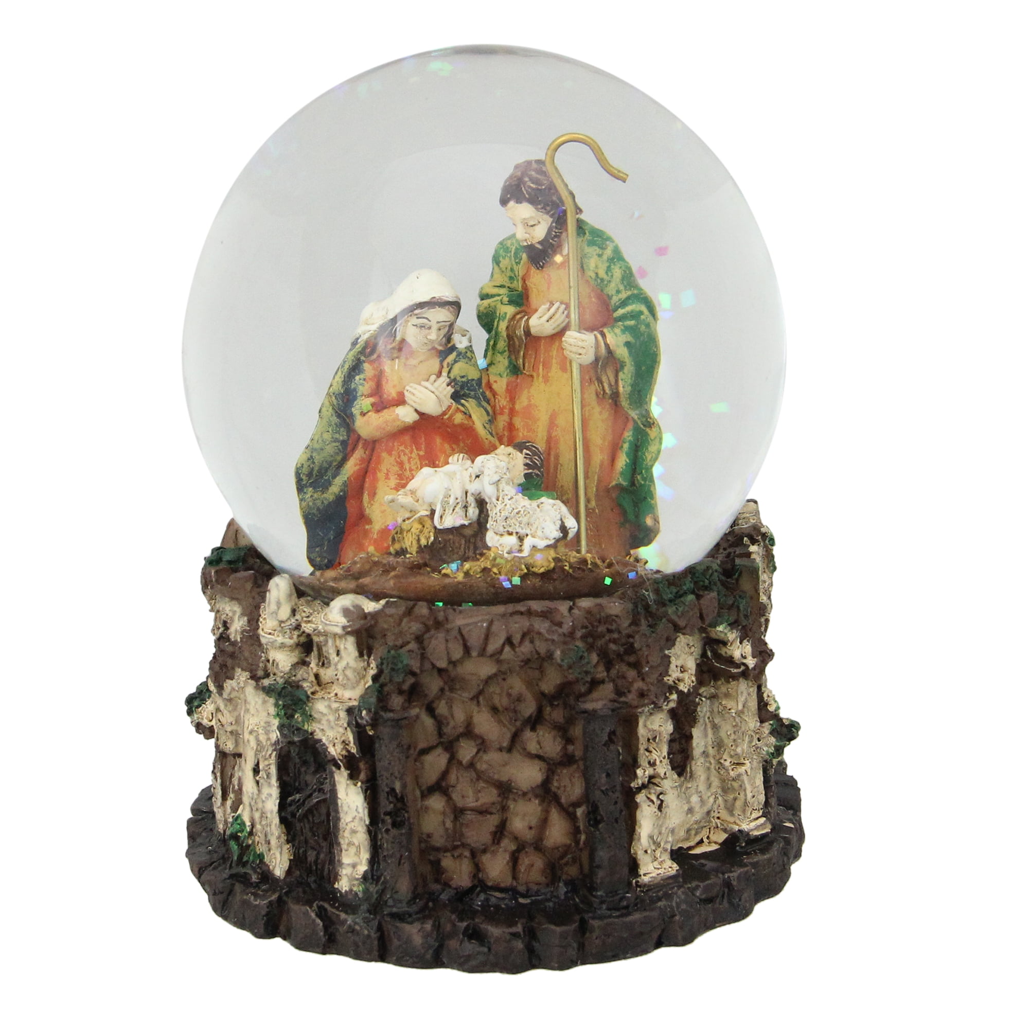 Northlight 5.5" Christmas Nativity Holy Family Musical Snow Globe Decoration