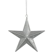 Northlight 5.5" Silver Speckled Glass Style Star Christmas Ornament