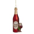 thumbnail image 1 of Northlight 5.75" Red Wine Bottle Glass Christmas Ornament, 1 of 5
