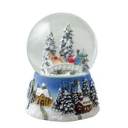 Northlight 5.75" Winter Forest Sleigh Ride Musical Christmas Snow Globe