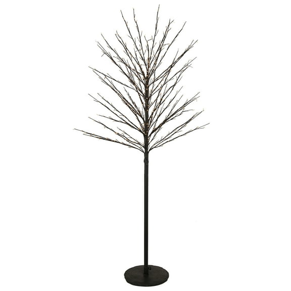 Northlight 5' Black LED Lighted Christmas Twig Tree - Warm White Lights
