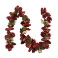 thumbnail image 1 of Northlight 5' Decorative Gold Glittered Red Pine Cone Artificial Christmas Garland - Unlit, 1 of 1