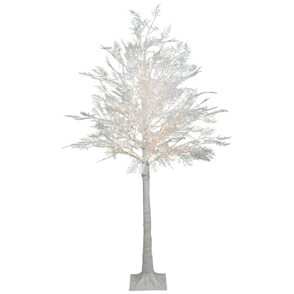 Northlight 5 FT LED Lighted White Lace Artificial Christmas Tree - Warm White Lights