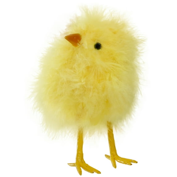 Northlight 5” Furry Chick Facing Right Spring Easter Figure - Yellow