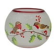 thumbnail image 1 of Northlight 5-Inch Hand Painted Finches and Pine Flameless Glass Candle Holder - 5", 1 of 6