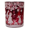 thumbnail image 1 of Northlight 5" Red and Shiny Silver Deer in Winter Woods Flameless Candle Holder, 1 of 5