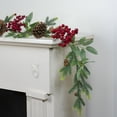 thumbnail image 1 of Northlight Pine Sprigs with Berries and Pine Cones Artificial Christmas Garland - 5' x 5" - Unlit, 1 of 4