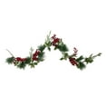 thumbnail image 1 of Northlight 5' x 5" Unlit Artificial Berry, Holly Leaves and Pine Needles Christmas Garland, 1 of 4