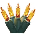 thumbnail image 1 of Northlight 50-Count Gold Mini Christmas Light Set, 10.2ft Green Wire, 1 of 1