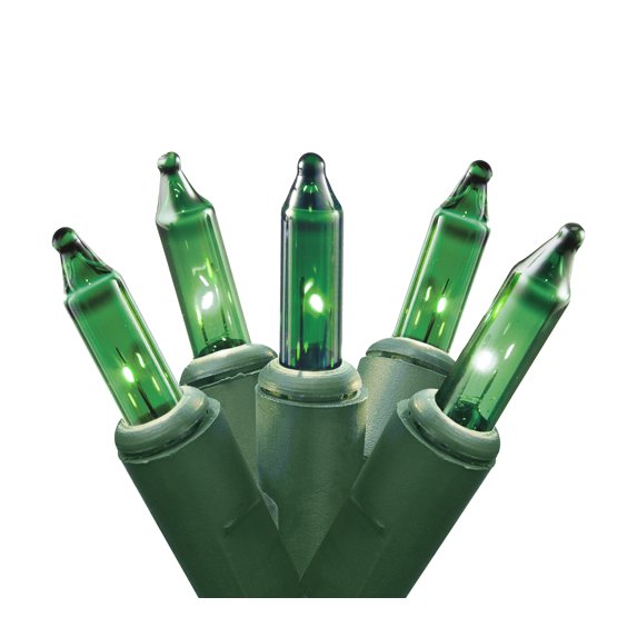 Northlight 50- Count Green Mini Christmas Light Set, 10.2 ft Green Wire