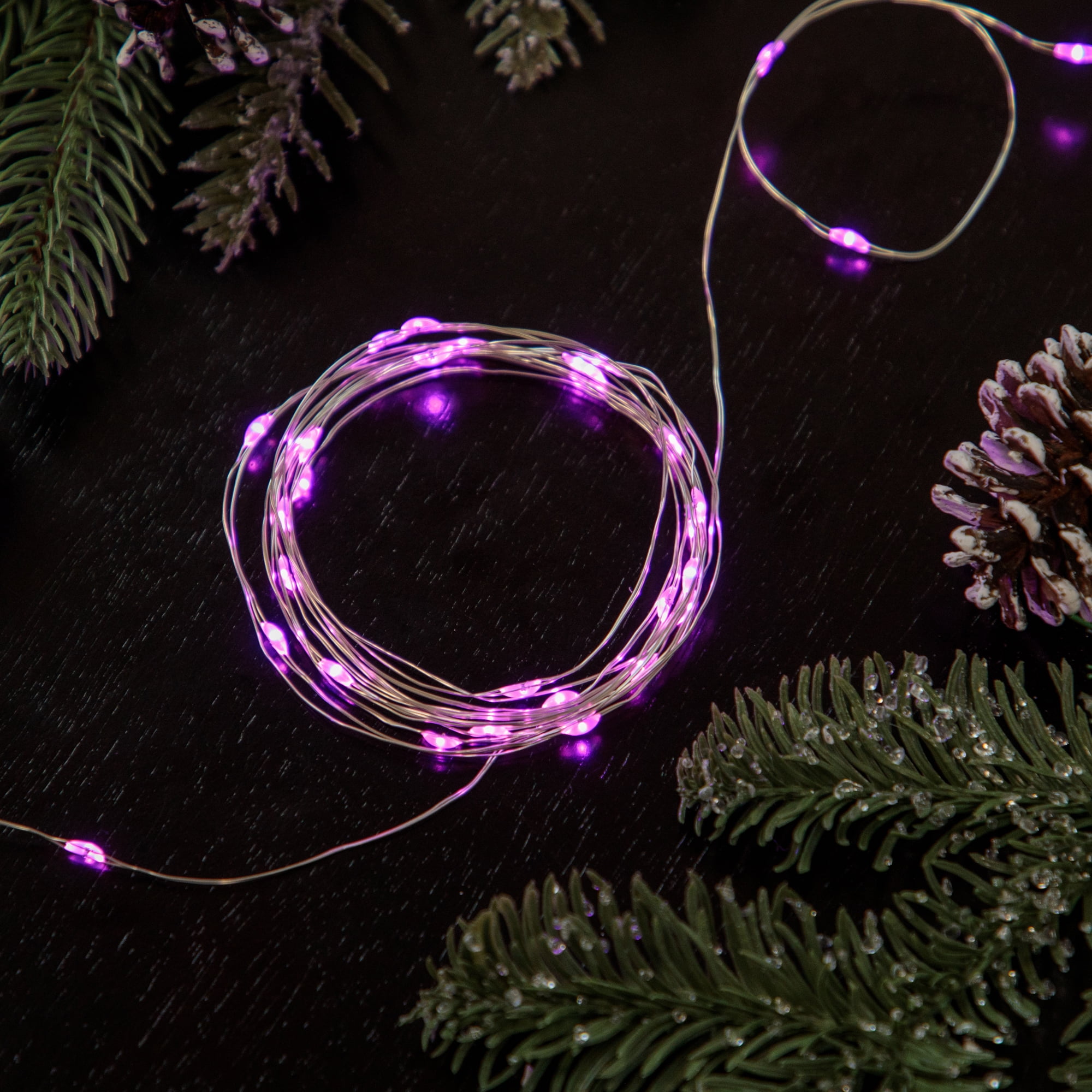 Northlight Micro Fairy Christmas Lights - Pink LED - 16' Copper Wire - 50ct