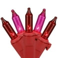 thumbnail image 1 of Northlight Mini Christmas Light Set - Red and Pink - 10' Red Wire - 50ct, 1 of 9