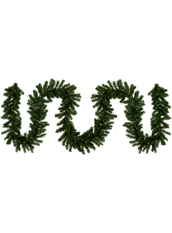 Northlight 50' x 10" Prelit Canadian Pine Commercial Artificial Christmas Garland - Clear Lights