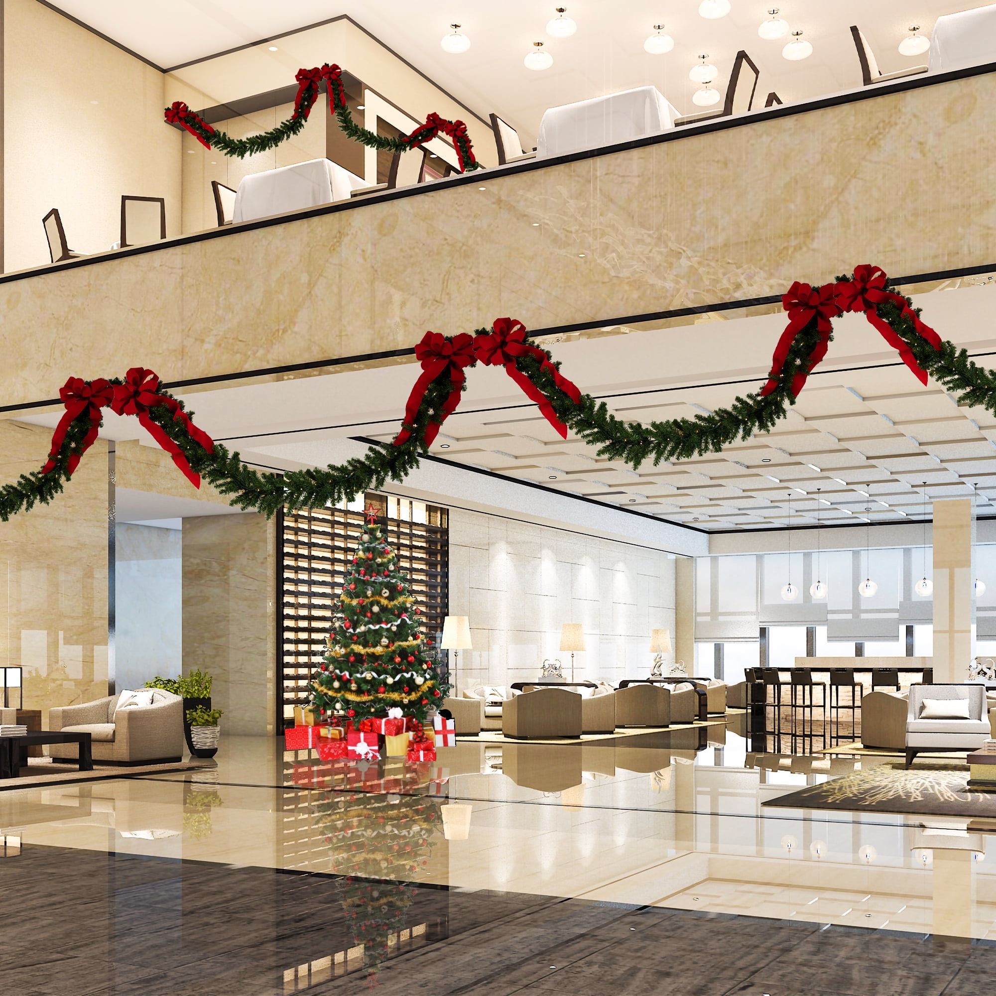 Northlight 50' x 10" Prelit Canadian Pine Commercial Artificial Christmas Garland - Clear Lights