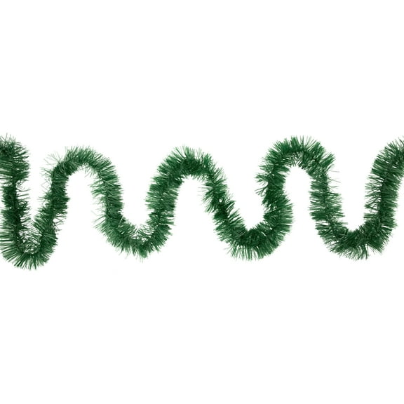 Northlight 50' x 2.5" Unlit Green Tinsel Christmas Garland