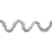 Northlight 50' x 2.5" Unlit Shiny Silver 8-Ply Foil Tinsel Christmas Garland