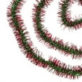 thumbnail image 1 of Northlight 50' x 3" Unlit Shiny Red/Green Spiral Center Tinsel Christmas Garland, 1 of 1