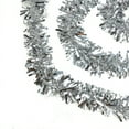 thumbnail image 1 of Northlight 50' x 4" Unlit Shiny Silver Wide Cut Tinsel Christmas Garland, 1 of 3