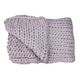 thumbnail image 1 of Northlight 50" x 60" Cable Knit Plush Throw Blanket - Light Purple, 1 of 1