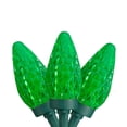 thumbnail image 1 of 50ct Green LED Faceted C9 Christmas Light Set, 20.25ft Green Wire, 1 of 3