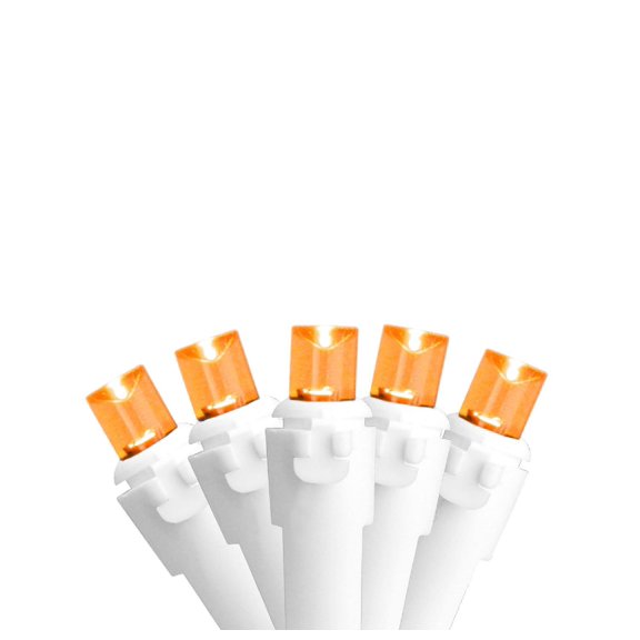 Northlight LED Wide Angle Christmas Lights - Orange - 16.25' White Wire - 50ct