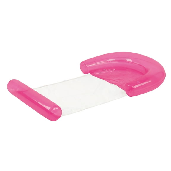Northlight Inflatable Water Hammock Swimming Pool Lounger - 54.75" - Neon Pink