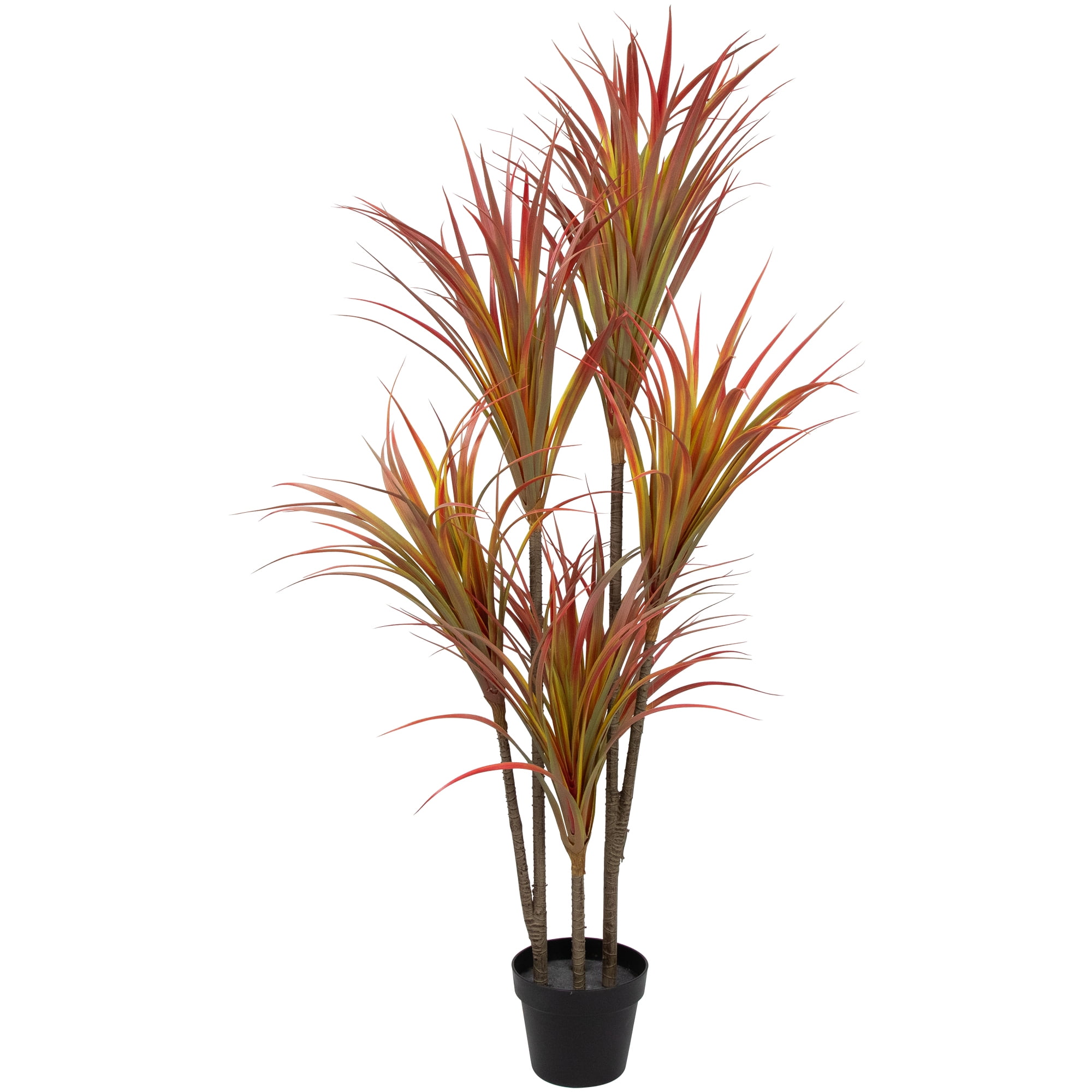 Northlight 55" Artificial Plastic Dracaena Potted Plant, Green