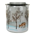 thumbnail image 1 of Northlight 6.25" Trees and Fawns Flameless Glass Candle Lantern, 1 of 5