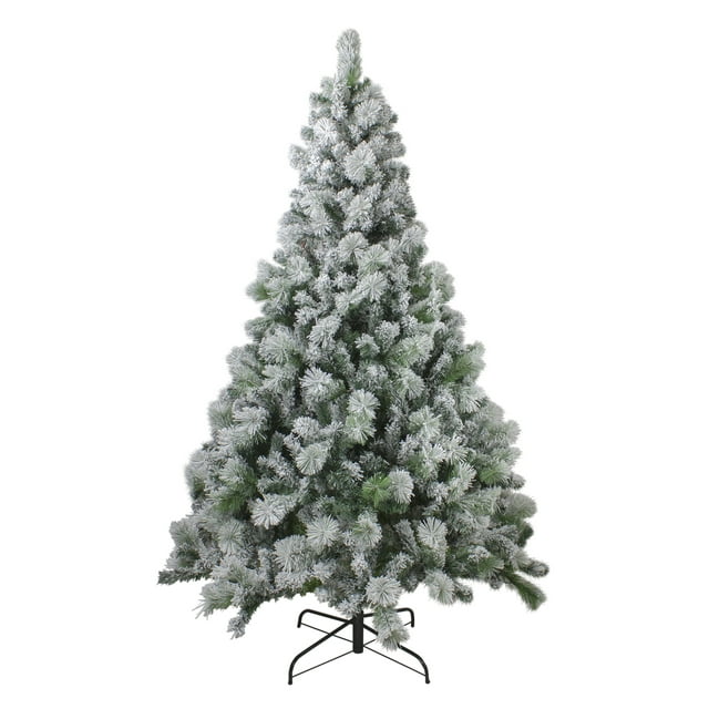 Northlight 6.5' Flocked Somerset Spruce Artificial Christmas Tree - Unlit