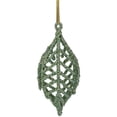 thumbnail image 1 of 6.5" Green 3-D Glittered Iron Wire Finial Christmas Ornament, 1 of 3