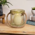 thumbnail image 1 of Northlight Bubble Glass Hurricane Candle Holder - 6.5" - Lemonade Yellow, 1 of 6