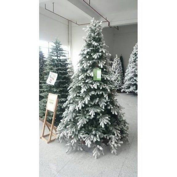 Northlight 6.5' Pre-Lit Full Frosted Butte Fir Artificial Christmas Tree - Clear Lights