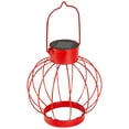 thumbnail image 1 of Northlight 6.5" Red Outdoor Hanging LED Solar Lantern with Handle, 1 of 5