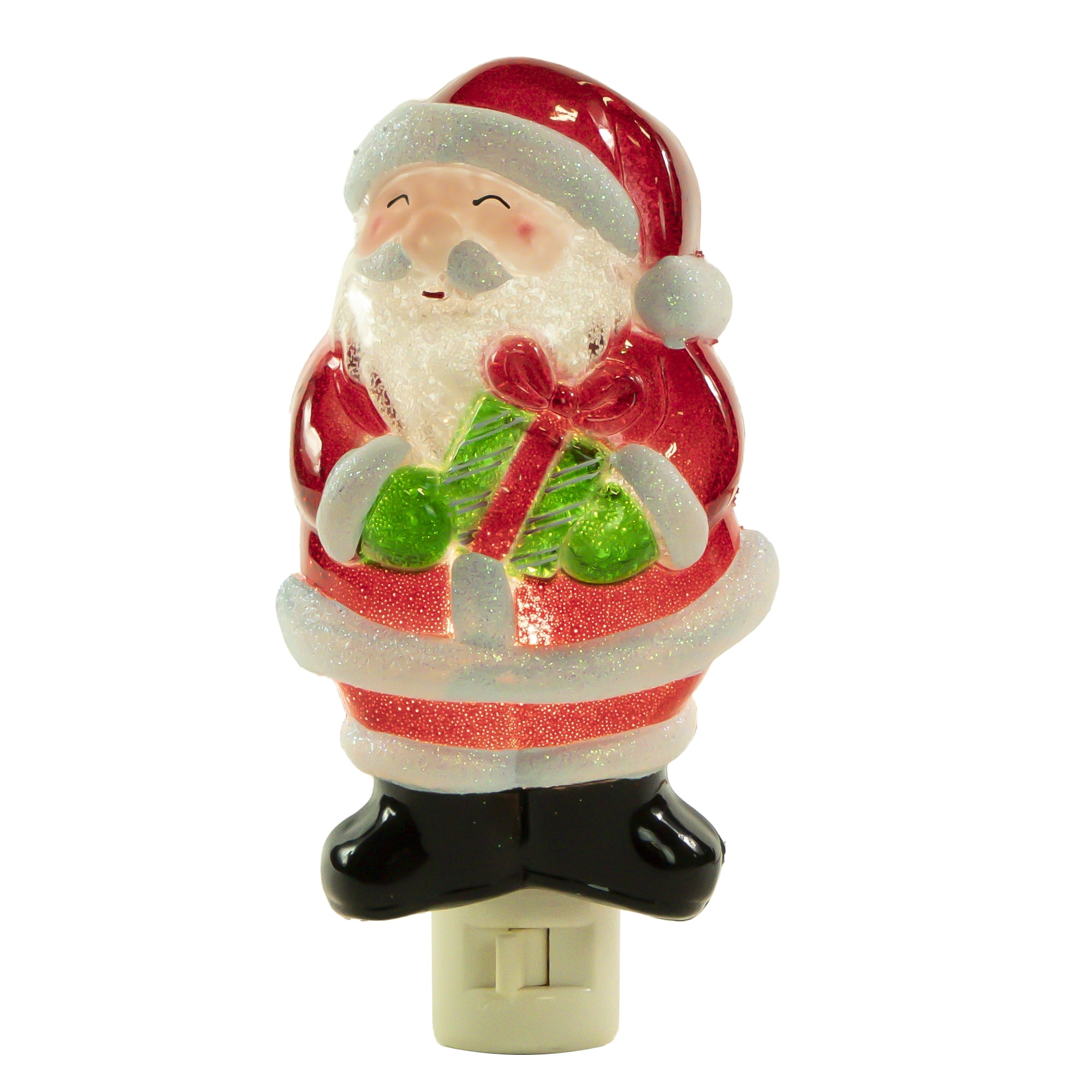 Northlight Santa with Gift Frosted Christmas Night Light - 6.75"