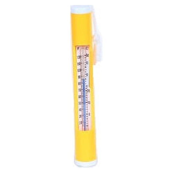 Northlight 6.75" Yellow Floating Round Swimming Pool Thermometer with Cord