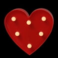 thumbnail image 1 of Northlight 6" Battery Operated LED Lighted Valentine's Day Heart Marquee Sign - Red, 1 of 4