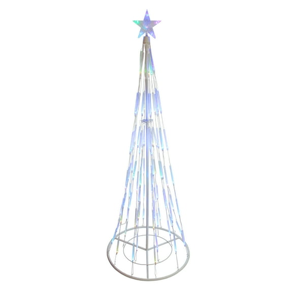 6' Color Changing LED Bubble Light Cone Tree Outdoor Christmas Decoration