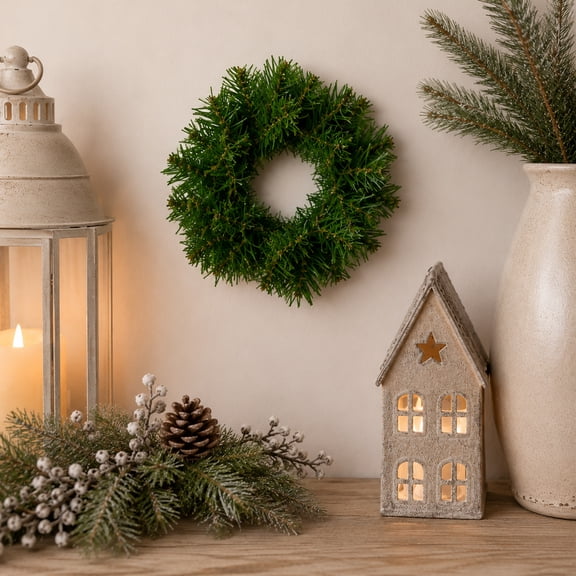 Northlight 6" Deluxe Dorchester Pine Artificial Mini Christmas Wreath - Unlit
