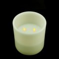 thumbnail image 1 of Northlight 6" Ivory Battery Operated Flameless LED Lighted 3-Wick Flickering Christmas Pillar Candle, 1 of 3